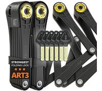 FoldyLock Elite Folding Bike Lock Set, Highest 18/18 Security, Art 3 Star