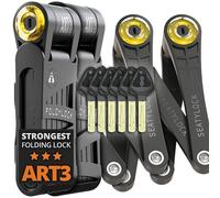FoldyLock Forever Folding Bike Lock Set, Highest 18/18 Security, Art 3 Star