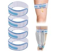 Foley Catheter Stabilizer Device, Anti-slip Catheter Accessories, Comfort Catheter Bag Holder, Catheter Leg Bag Holder with Paste Buckle, 4 Pack