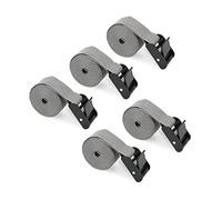 Folgtek 5 Pack Trail & Game Camera Mounting Straps Portable UV Resistant and Foldable Nylon Fiber Strap, Hunting Camera Tree Strap Belts Kit 145cm for Trail Cameras Accessory (Light gray), Grey, 145