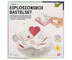 folia 11610 Explosion Box Romance Original Gift Box with Pop Up Function, Approx. 7.5 x 7.5 x 7.5 cm, Ideal for Birthdays, Weddings, Mother's Day, Valentine's Day, etc.
