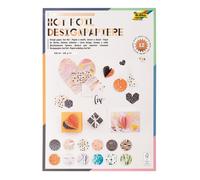 folia 11849 - Designpapier Block Hotfoil, DIN A4, 165 g/qm, 12 Blatt sortiert in