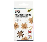 folia 1298 Paper Strips for Mini Froebel Stars, 100 Strips, 25 Stars, Natural
