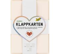 folia 150543 Folding Cards Light Beige 220 g/m² and 130 g/m² 5 Cards 10.5 x 14.8 cm and 5 Envelopes 11 x 15.5 cm in Light Beige for Greeting Cards and Greetings Cards