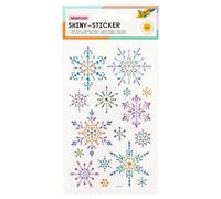 folia Shiny Snowflake, 16 Stickers, Made of Colourful Rhinestones, in Various Designs, Easy to Peel Off from The Film, One Size