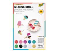 folia 231095 239109 Foam Rubber Glitter 2 mm Approx. 20 x 29 cm 10 Sheets Assort