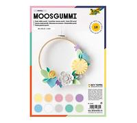 folia 231095 Foam Rubber Pastel 2 mm Approx. 20 x 29 cm 10 Sheets Assorted in 10 Pastel Colours Not Self-Adhesive Ideal for Versatile Crafts