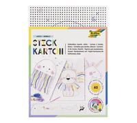 folia 2324 2324 Embroidery Card Mix Animals, 300 g/m², Colourful Printed, 17.5 x