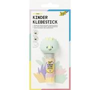 folia 2414 2414 Children's Glue Stick Dino, 10 g, Colourless Glue Stick with Dinosaur Motif and 3D Cap, Acid and Solvent-Free, Child-Friendly Paper and Cardboard, Glue