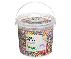 Folia 30,000 Multicolor Iron-on Beads in Bucket, Assorted in 22, Diameter 5 mm, Great Addition to Pin Plates