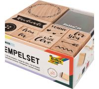 Folia 31104 Wooden Stamp Set Handmade
