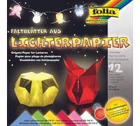 Folia 42309 - Lichterpapier 80G,30 x 30 cm 12 Blatt 6 farbig sortiert