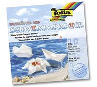 folia Folding Sheets Made of Swimming Paper, 200 x 200 mm, White, 20 Blatt