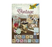 folia 47549 Writing Pad Vintage 24 x 34 cm 26 Assorted Sheets 13 x Writing Card 270 g/m² and 13 x Writing Paper 80 g/m² for Various Crafts