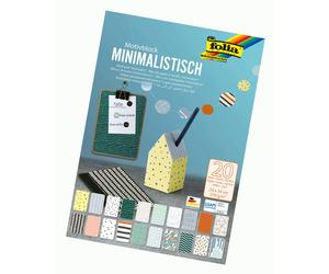 folia 48849 Minimalist Motif pad, 270 g/m², Approx. 24 x 34 cm, Sheets Assorted