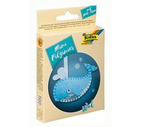 folia 52906 - Felt Sewing Set for Children's Mini Felt, Whale Pendant, 9 Pieces, Felt Sewing Set for Making a Self-Stitched Pendant
