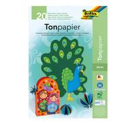 folia 600 - Pad of Coloured Paper, 130 g/m², DIN A4, 20 Sheets, Assorted in 10 C
