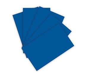 folia 6335 Coloured Paper 130 g/m², Coloured Drawing Paper in Royal Blue, DIN A3, 50 Sheets, as a Base for Numerous Crafts