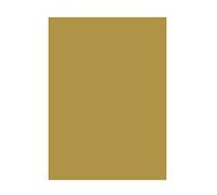 folia 6365 Coloured Paper Matt Gold DIN A3 130 g/m² 50 Sheets for Crafts and Creative Design of Cards, Window Pictures and Scrapbooking