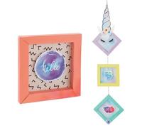 folia 64802 - Little Paper Frames Rectangular Photo Card Picture Frames for Gluing Together, 48 Pieces Assorted in 8 Colours