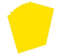 folia 65125 Poster Cardboard Approx. 48 x 68 cm 10 Sheets 380 g/m² Dyed on One Side Lemon Yellow Ideal for Crafts or Creating Posters and Advertisements
