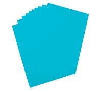 folia 65306 Poster Cardboard 48 x 68 cm 10 Sheets 380 g/m² Dyed on One Side Dove Blue Ideal for Crafts or Creating Posters and Displays