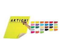 folia 65700 Poster Cardboard Approx. 48 x 68 cm 10 Sheets 380 g/m² White Coloured on One Side Ideal for Crafts or Creating Posters and Adverts