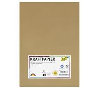 folia 691/4/98 - Kraft Paper Natural, 120 g/m², DIN A4, 100 Sheets, for Individual Crafting and Designing of Greeting Cards, Invitations, Place Cards, etc.