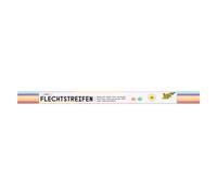 folia 70310 Pastell Braiding Strips Made of Paper, Pack of 200 in 10 Different Pastel Colours, 50 x 1 cm, Paper Strips for Braiding and Folding