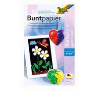 folia 750 Folder with Assorted Coloured Paper, Gummed, 10 Sheets, 80 g/m², Appro