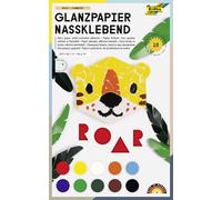 folia 750 Folder with Assorted Coloured Paper, Gummed, 10 Sheets, 80 g/m², Approx. 18.5 x 29.7 cm, Ideal for a Wide Range of Crafts