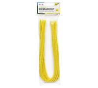folia 77814 - Chenille Wire Pipe Cleaners, Pack of 10 in Banana Yellow, Diameter 8 mm and 50 cm Long, Ideal for Children for Crafts and Design Animals, Figures and Other Shapes