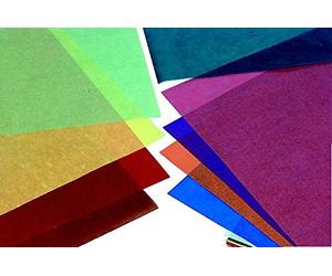 Folia 82509 Transparent Paper, Large, 19-3/4" x 27-1/2" Size, Assorted Color