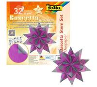 folia 836/3030 Bascetta Star Handicraft set, blue, Paper, Purple/Charcoal, 20 x 20 cm