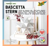 Folia 836/3030 Handicraft Set Bascetta Star, Blue, Paper, White, 15 x 15 cm