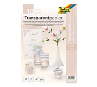 folia 87400 Transparent Paper DIN A4, 10 Sheets, White
