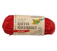 folia 9020 Raffia Natural Raffia 50 g Crimson Red