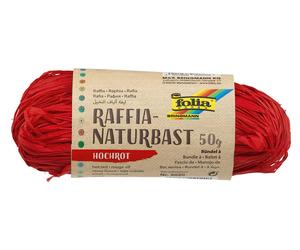 folia 9020 Raffia Natural Raffia 50 g Crimson Red