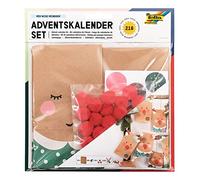 Folia 9384-Red Nose Reindeer Advent Calendar, 24 Bags for Filling and DIY with Accessories, 9384, Multicoloured