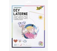Folia 94301 - DIY Lantern Underwater Dreams, Approx. 27.5 x 19 x 6 cm - Lantern Craft Set can be Shaped as Mermaid or Puffer Fish, incl. LED Light, 2 Batteries and Adhesive pad