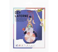 folia 94403 DIY Lantern Circus Approx. 19 x 38 x 6 cm - Lantern Craft Set Can be Created as Circus Animals Balancing on a Ball, Includes LED Light, 2 Batteries and Adhesive Pad
