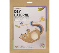 Folia 95302 - DIY Lantern Squirrel, Approx. 22.5 x 26.5 x 6 cm - Lampion Craft Set can be Shaped Like a Squirrel, incl. LED Light, 2 Batteries and self-Adhesive Plate