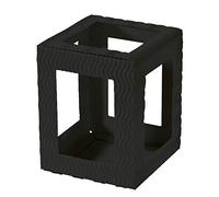 folia 9790/5 Lantern Blanks Mini Corrugated Cardboard Pack of 5 Black 10 x 10 x 12 cm for Connecting without Adhesive Ideal for Creating Individual Lanterns or Table Lights