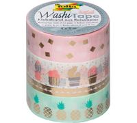 Folia Bringmann Washi Tape Hot Foil Gold 26418 Decorative Tape - Set of 4