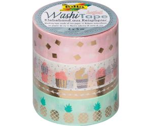 Folia Bringmann Washi Tape Hot Foil Gold 26418 Decorative Tape - Set of 4