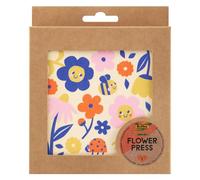 folia Flower Press 23009 Wooden Flower Press for Children and Adults, 14.5 x 14.5 cm, for Pressing and Drying Plants, Grasses or Flowers
