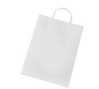 Folia Paper Gift Bags with Raffia Handles - 15cm 20pcs - White #21200
