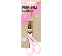 Folia Premium Rose Gold & Pink Scissors, Modern Style, 20cm Long, Right Handed, Stainless Steel Blade, Ideal for Paper, Cardboard, Fabric, Plants, Wool, etc.