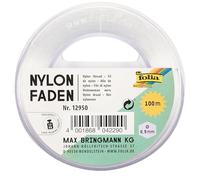 Folia Reel of Transparent Nylon Thread 0.50 Millimetres x 100 Metres - Load Capacity 7.5 kg