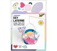 folia Underwater Dreams 94201 Lanterns Craft Set, Approx. 10 x 23 x 33 cm, Craft Material for a Lantern, Can Be Designed as a Mermaid or Puffer Fish, Medium